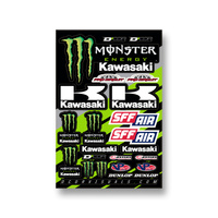 Planche stickers D'cor 16 Team Monster Kawasaki
