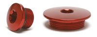 Bouchon alu de réglage distri. BUD 250 YZF 01/13 red -le kit-