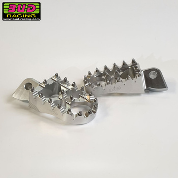 Repose pieds Bud alu7075/inox 250 RMZ 10->+ 450 RMZ 10-> silver 7075