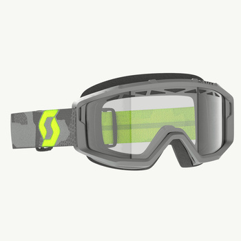 Masque Scott Primal Enduro Light Grey Neon Yelllow / Clear Lens