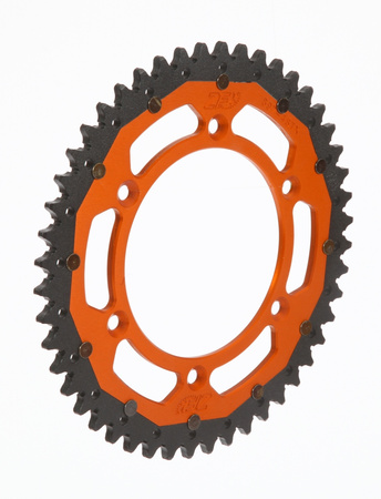 Couronne alu/Acier Dual 125/525 KTM 89-> + HVA 14-> 48d Orange #897