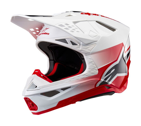 Casque Alpinestars S-M10 Unite Red White Glossy M