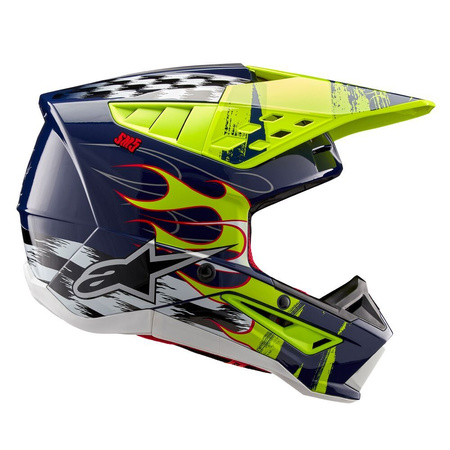 Kask Alpinestars S-M5 Rash Night Navy Yellow Fluo Glossy 