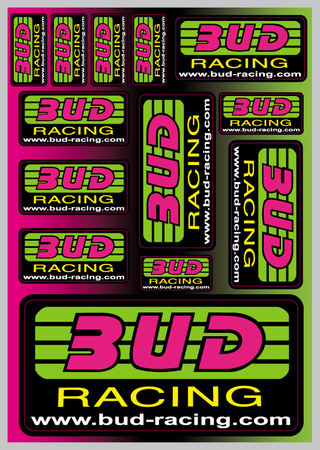 BUD Racing zestaw naklejek  Bud classic logo A5 21x15cm