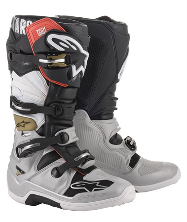 Bottes Alpinestars Tech 7 Black Silver White Gold 6 (39)