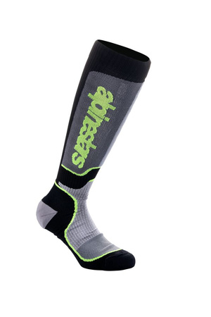 Chaussettes Alpinestars MX Plus Black Gray Yellow Fluo S