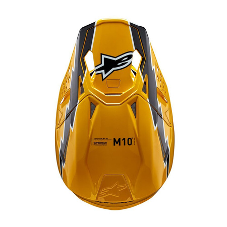 Casque Alpinestars S-M10 Ampress Black Yellow Glossy XS