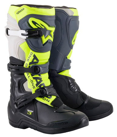 Bottes Alpinestars Tech 3 Black Cool Gray Yellow Fluo 12 (47)