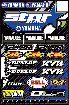 Planche stickers D'cor Team Star Racing Yamaha