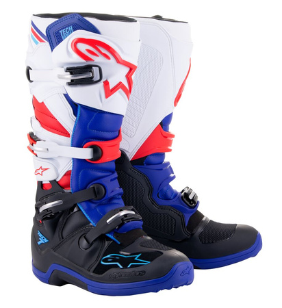 Bottes Alpinestars Tech 7 Black Dark Blue Red White 9 (43)