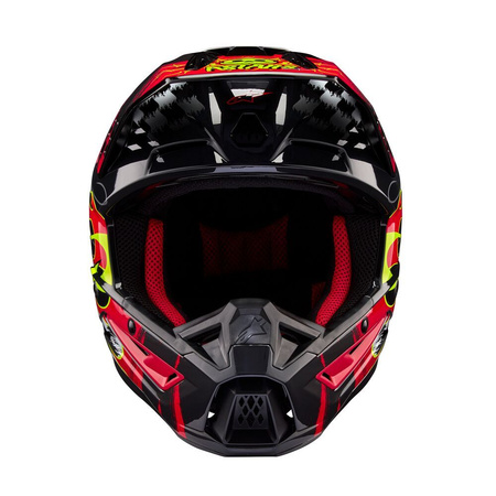 Kask Alpinestars S-M5 Rash Dark Gray Bright Red Glossy 