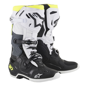 Bottes Alpinestars Tech 10.2 Black White Yellow Fluo 11 (45.5)