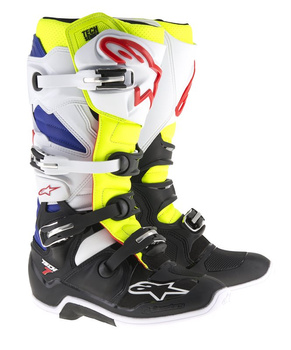 Bottes Alpinestars Tech 7 White/ Yellow Fluo/ Blue 15 (51)