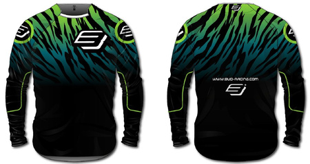Bluza MX koszulka  BUD Zebra WSX Black/Green S