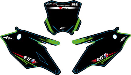 Fonds de plaques liserets SX/F 16-> Team Bud 17 Black