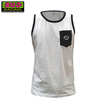 Débardeur Bud Racing B Logo Pocket White XS