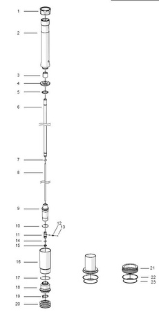 Adjustment rod 505.5/3.0 kit fourche Ohlins