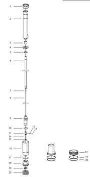 Adjustment rod 505.5/3.0 kit fourche Ohlins