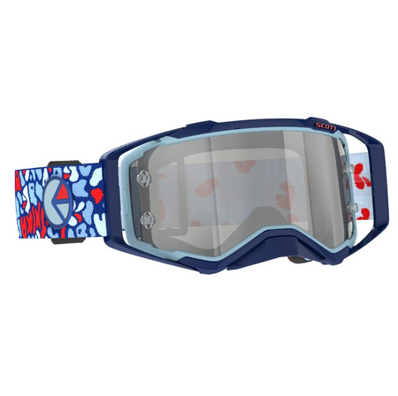 Masque Scott Prospect X Ethika Blue Red silver Chrome works