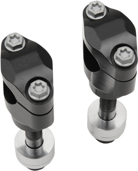 Pontets BUD pour guidon 22.2mm/vis Ø12mm black (pair)