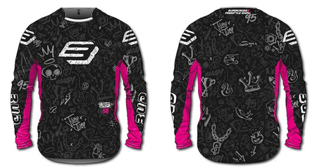 Bluza MX koszulka  BUD Air Contest Black/Magenta XXL