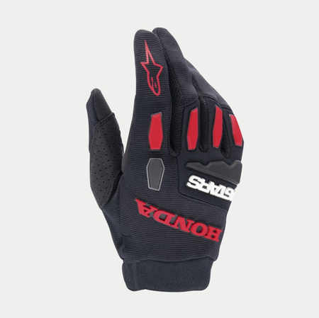 Rękawice motocyklowe Alpinestars Honda Full Bore Black Bright Red 