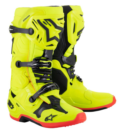 Bottes Alpinestars Tech 10.2 Yellow Fluo Black Red Fluo 10 (44.5)