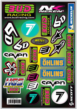 Zestaw  naklejek naklejki  Bud & Partners logos A4 21x30cm