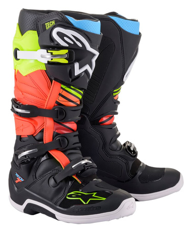 Bottes Alpinestars Tech 7 Black Yellow Fluo Red Fluo 7 (40.5)