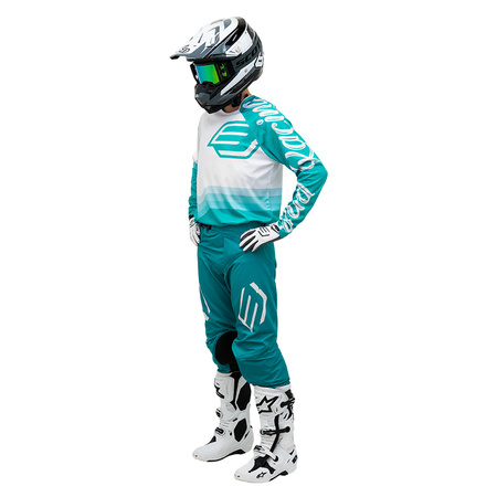 Bluza MX koszulka  BUD 95' logo Aqua / White XXL