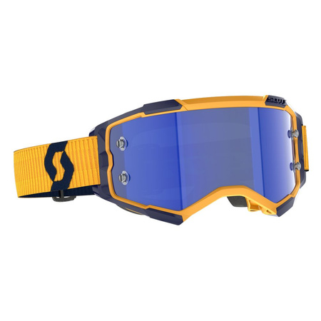 Gogle Scott Fury Dark Yellow Dark Blue/Blue Chrome Works