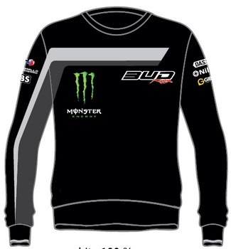 Sweat Team Bud racing 18 Grey/ Black XXL