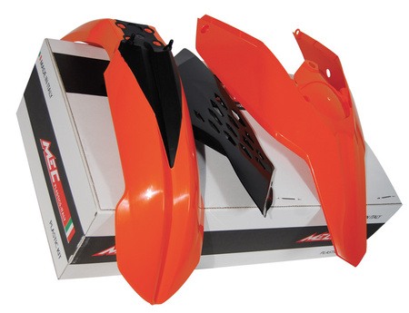 Kit plastiq Racet. KTM125-450SX/F 16/18+250 SX 17/1 fluo Orange(7 ps)