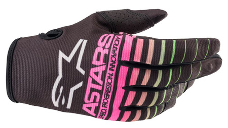 Rękawice motocyklowe Alpinestars Radar Black Green Neon Pink Fluo 