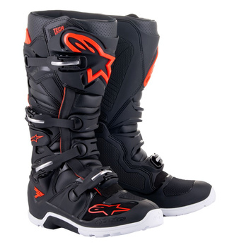 Bottes Alpinestars Tech 7 Enduro Black Red Fluo 10 (44.5)