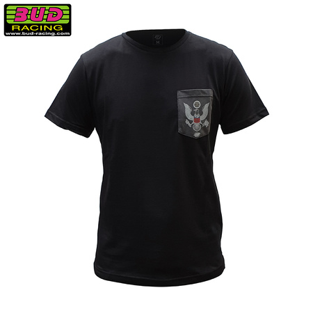 Tee shirt Bud Racing Patriot Pocket Black Charcoal S