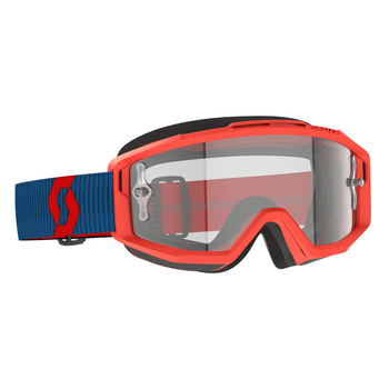 Gogle Scott Split OTG Dark Blue Neon Red / Clear Works