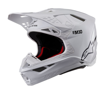 Casque Alpinestars S-M10 Solid White Glossy XS