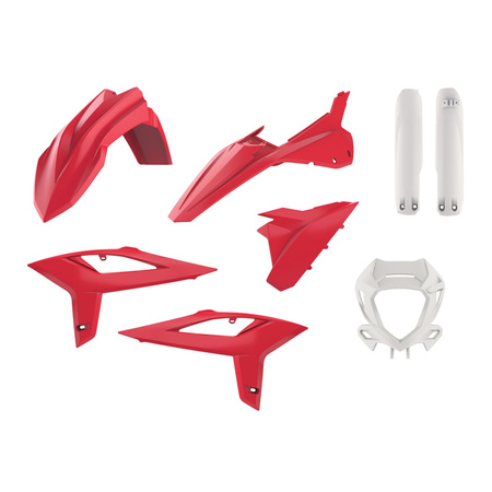 Kit plastique Polisport Beta  RR 20-> OEM white(+plaque AV)-6 pieces