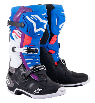 Bottes Alpinestars Tech 10 Supervented Bk Enamel Blue Pur Wh 10(44.5)