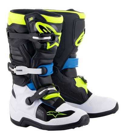 Bottes Enfant Alpinestars Tech 7S Black Enamel Blue Yel Fluo 2 (34) 