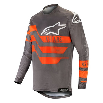 Maillot Alpinestars Racer Flagship Mid Gray Anthracite Orange Fluo L