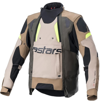 Veste Alpinestars Halo Drystar Dark Khaki Sand Yellow Fluo M