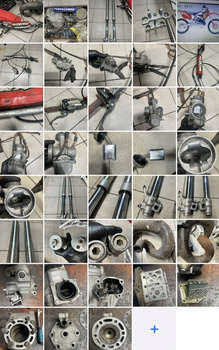 Dyfuzor stalowa rama kanapa bak airbox sprzęgło Honda CR 250 95 części