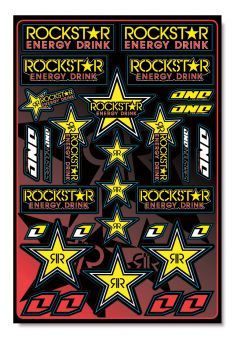 Zestaw naklejek de stickers Rockstar logo's