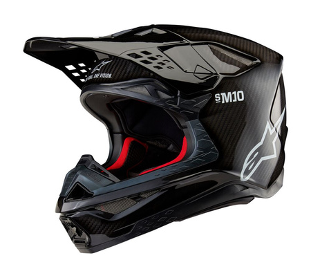 Casque Alpinestars S-M10 Solid Black Glossy Carbon XS