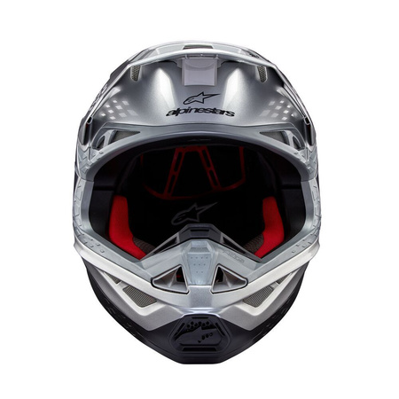 Kask Alpinestars S-M10 Flood Silver Blk Orang Flo Matt & Glossy 