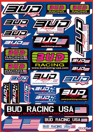 Plaquette stickers Bud/USA 42x30cm