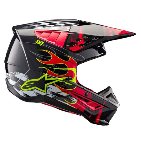 Kask Alpinestars S-M5 Rash Dark Gray Bright Red Glossy 