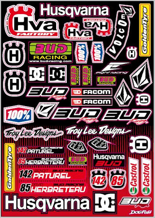 Zestaw  naklejek naklejki  team HVA 13 42x30cm